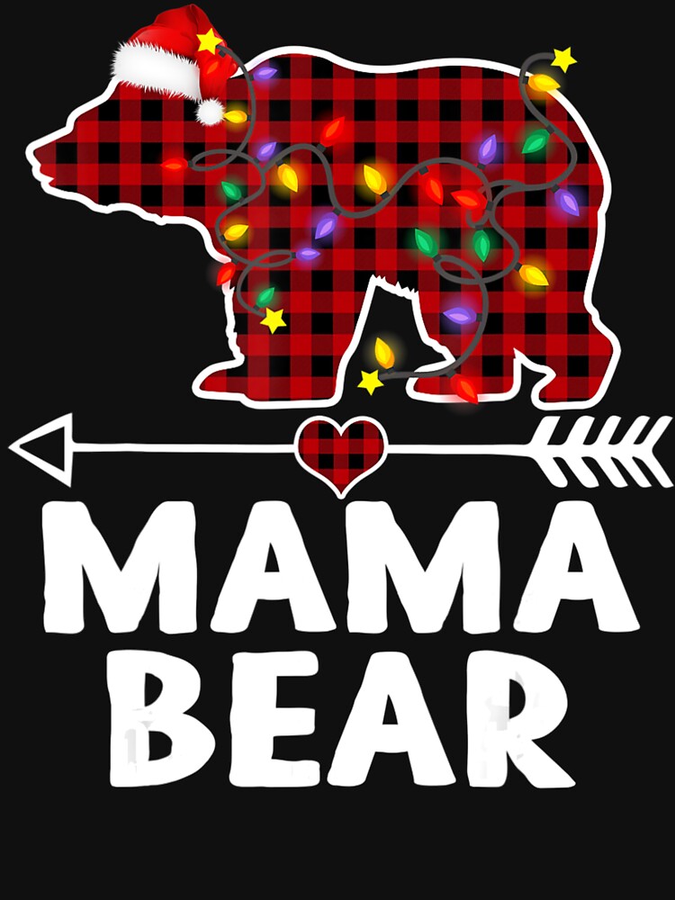 Red Buffalo Plaid Mama Bear Christmas Pajama by Nguyenhaithanh