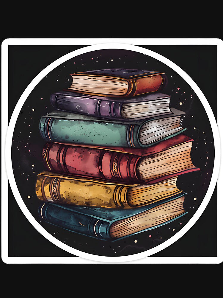 Dark Book Lover Stack Of Books by CalvinSteemer