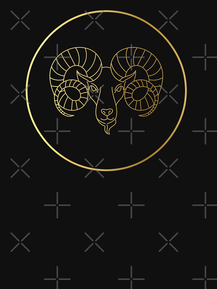 Aries Zodiac Art Gold by Felicity-K