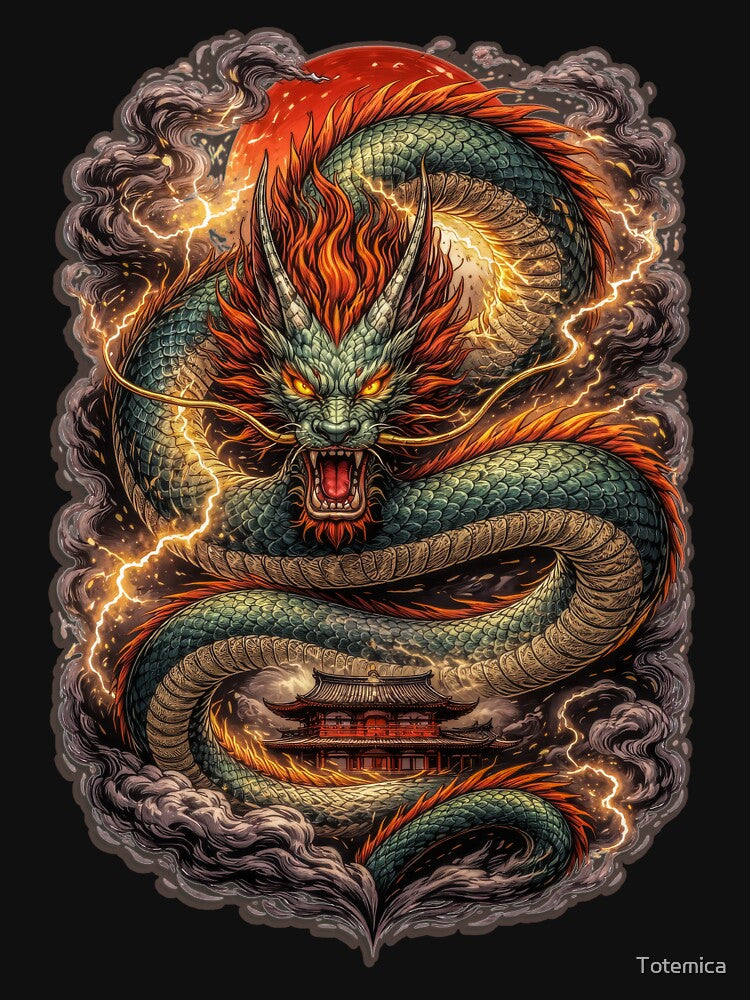 Japanese Dragon – Ryu Storm Design by Totemica