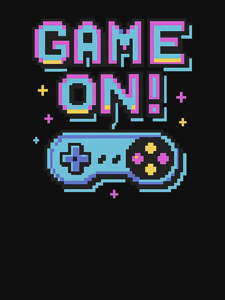 Game On! – Retro Pixel Art Gamer Design by Emocean-Designs