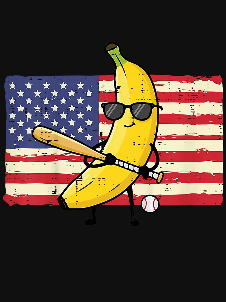 funny banana drip america flag kids youth boys girls by CAnastazyshop
