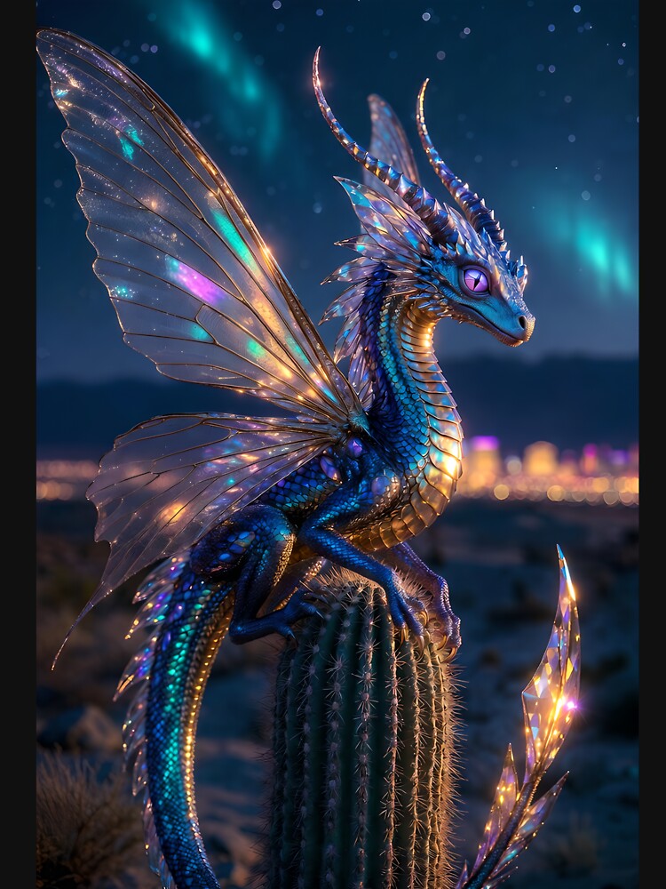 Opalwing | Crystal Butterfly Dragon Fantasy Art by Stubblejumper Artworks
