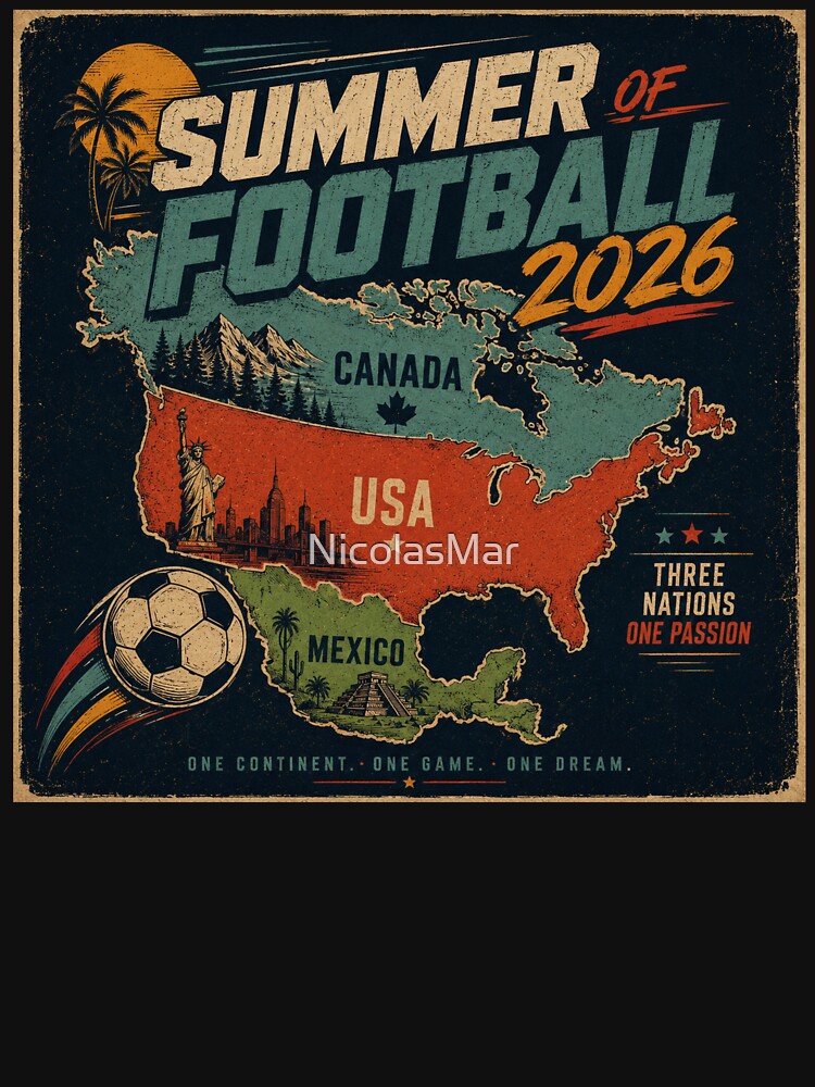 Summer of Football 2026 - Retro North America Map by NicolasMar