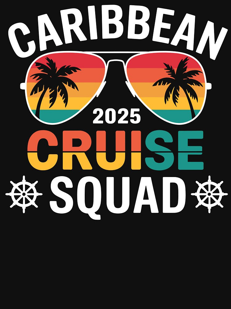 Caribbean Cruise Squad 2025 – Tropical Group Vacation Graphic by Serbin