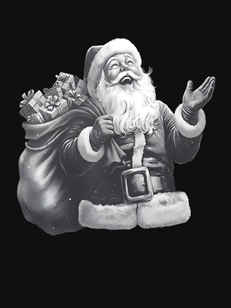 Retro Santa Claus, Joyful Christmas, Retro Holiday Santa Art, Festive Vintage Xmas by shannonanne18
