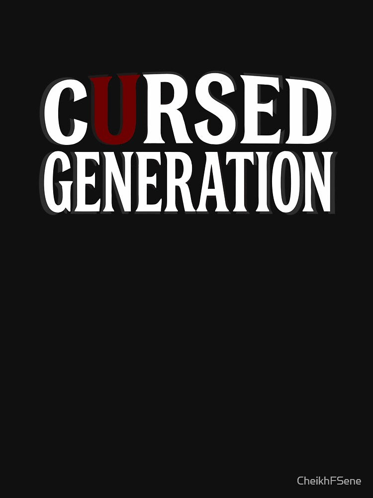 Cursed Generation Millennial Gen Z Dark Humor Nihilist Doomer Relatable Internet Culture by Velustro Shop