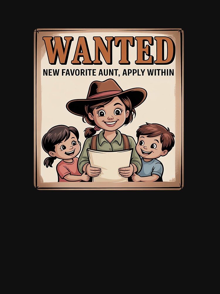 Wanted New Favorite Aunt Apply Within Poster by Sandrhaus