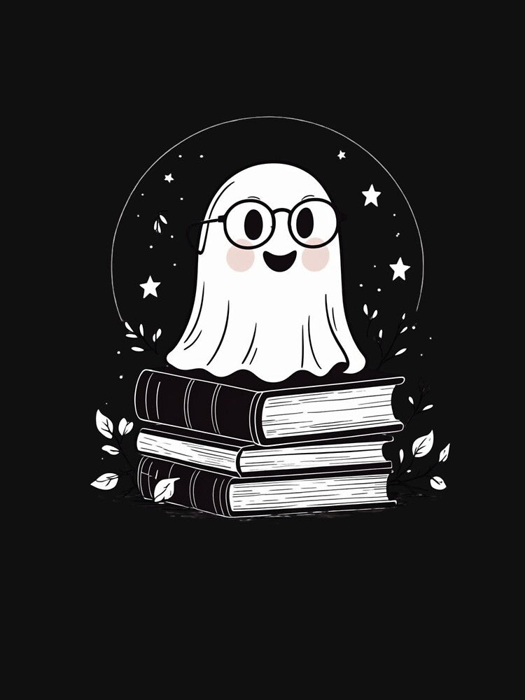 Classic Ghost and Book Pile by fantasyy