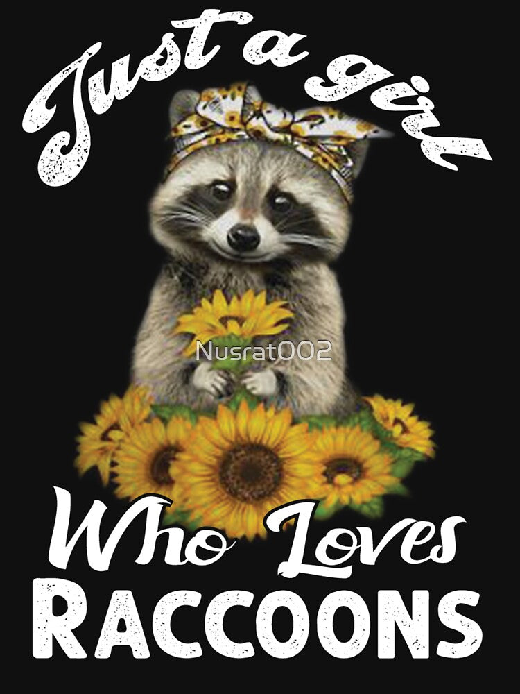 just a girl  who lover raccoon by Nusrat002