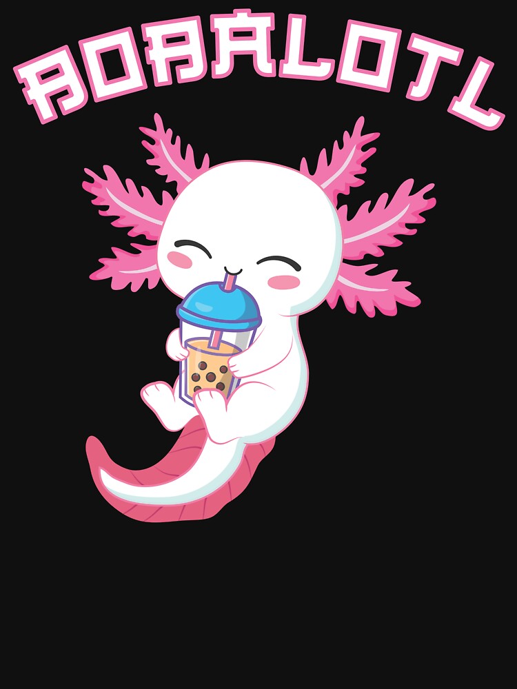 Bobalotl Axolotl Boba Tea Bubble Milk Lover by Myth-Creatures