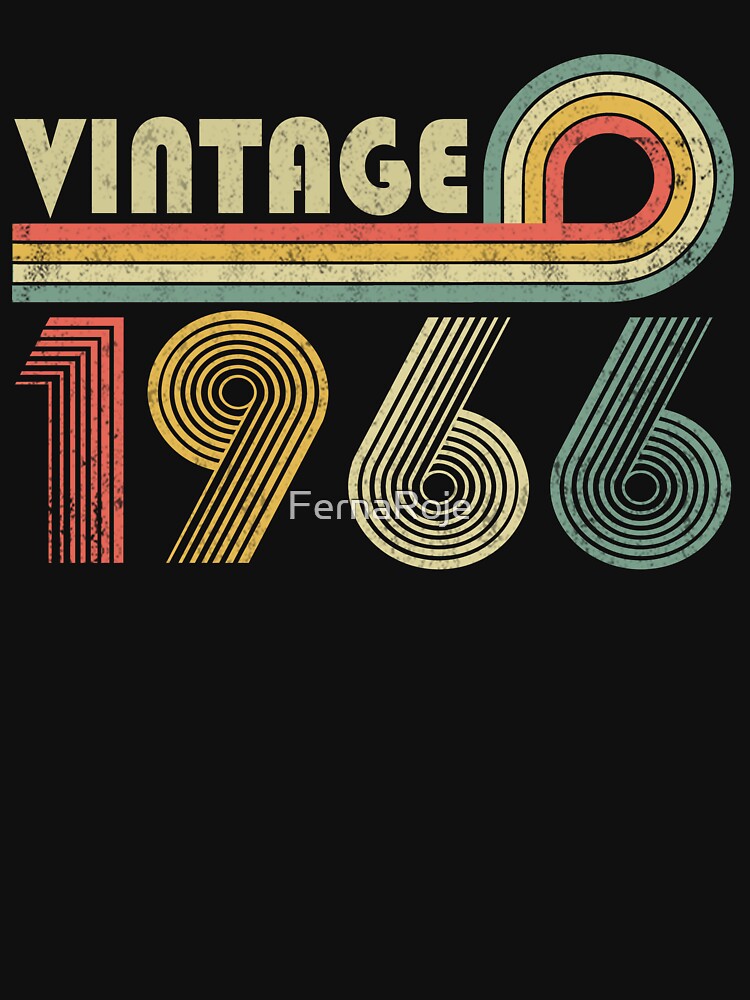 Vintage 1966, 60th Birthday Gift Distressed Design by FernaRoje