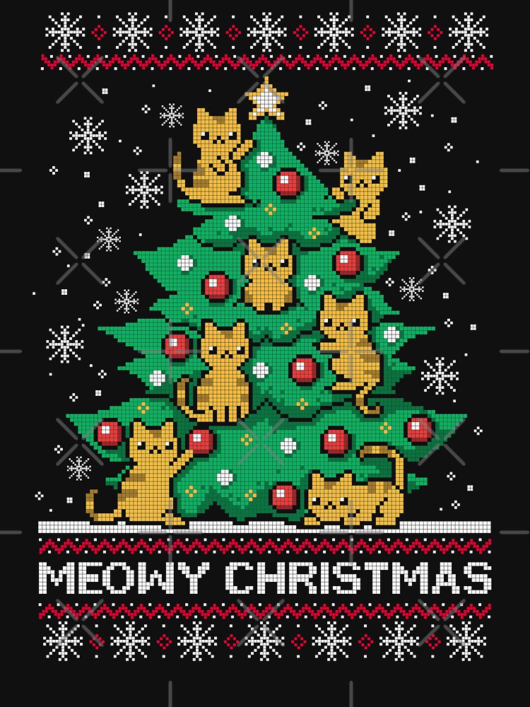 Meowy christmas ugly sweater by NemiMakeit