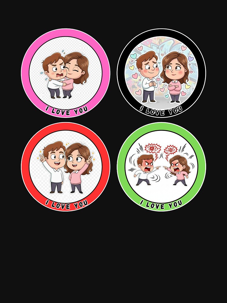 Funny Couple Stickers Pack – Love, Fights & Romance by XIloveyouX