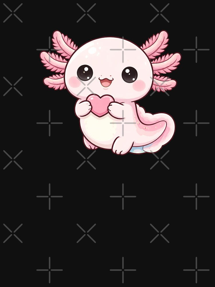 Cute Axolotl Mascot Kawaii Vector Illustration Pastel Color Clean Line Art Axolotl Design for Stickers and Apparel by OnPointOutfits
