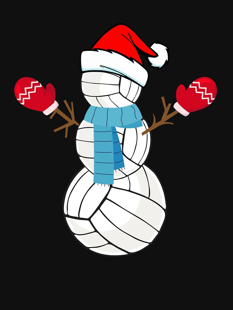 Volleyball Snowman | Funny Christmas Holiday T-Shirt Gift by cphonasa