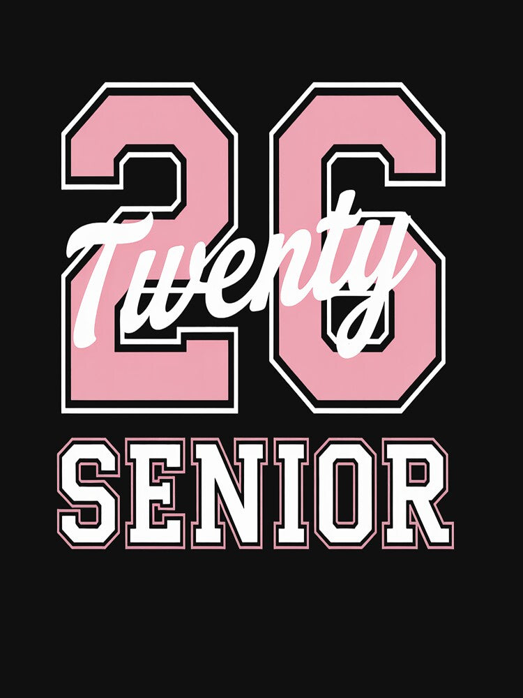 Senior Class of 2026 Graduation Arched Varsity Pink by BlassmausArt
