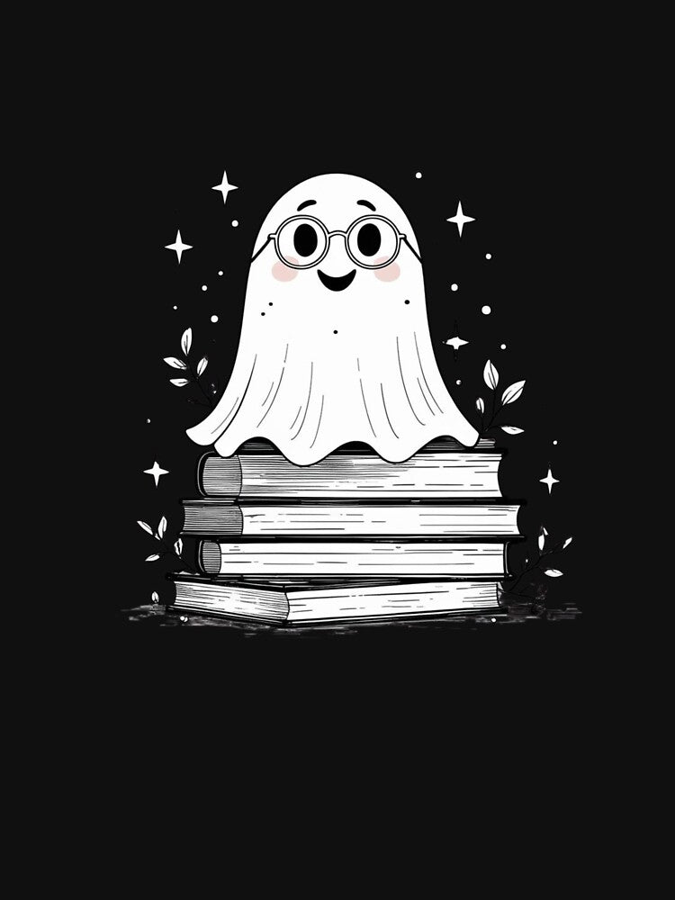 Ghost on Books With Leaves by fantasyy