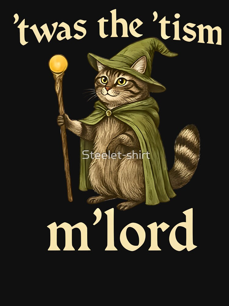 Twas The 'Tism Cat Wizard - Mystical Feline's Whimsical Wisdom by Steele-Art