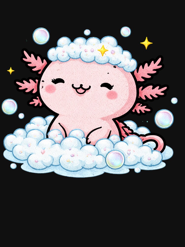 Bubble Bath Axolotl – Cute Kawaii Relaxing Axolotl Self-Care Design by ColorSplash123