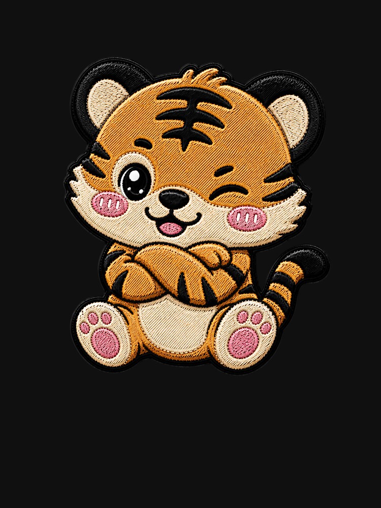 Kawaii Baby Tiger Embroidery Patch Cute Chibi by ColorSplash123