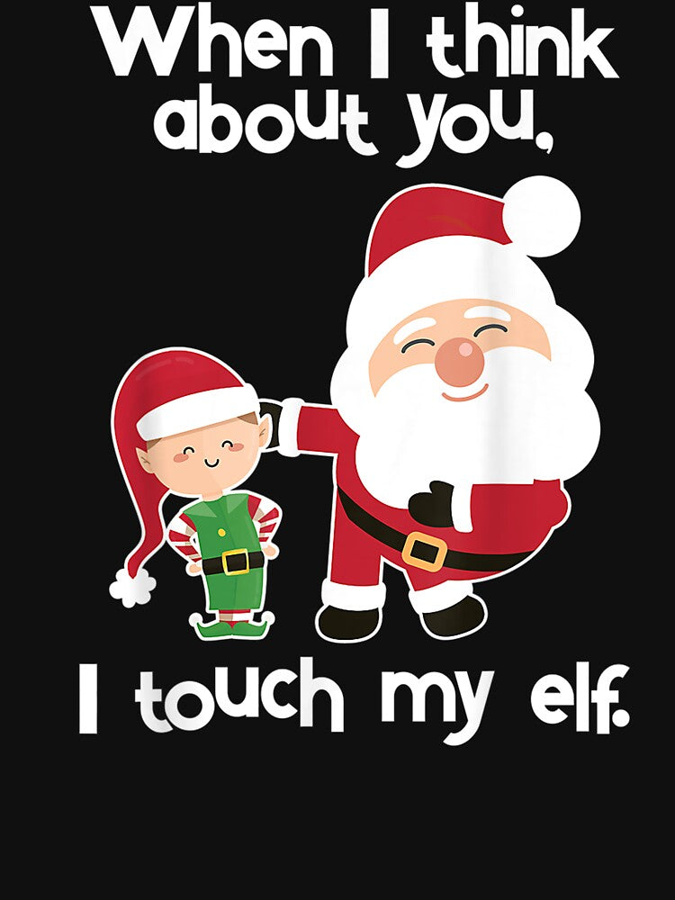 Funny Vulgar Elf Inappropriate Adult Humor Christmas Gift T-Shirt by BirenbaumRosamu