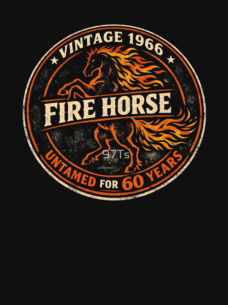 Vintage 1966 Fire Horse Untamed For 60 Years by 97Ts