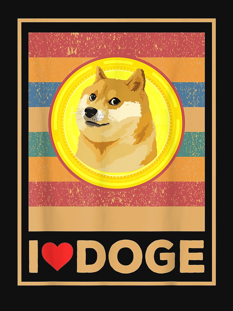 I Love Doge I Heart Dogecoin Crypto Coin by robinxam