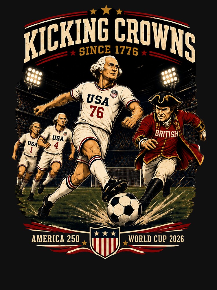 Kicking Crowns Since 1776 Founding Fathers Soccer World Cup 2026 America 250 Fourth of July - USA World Cup 2026 by EiruDamian