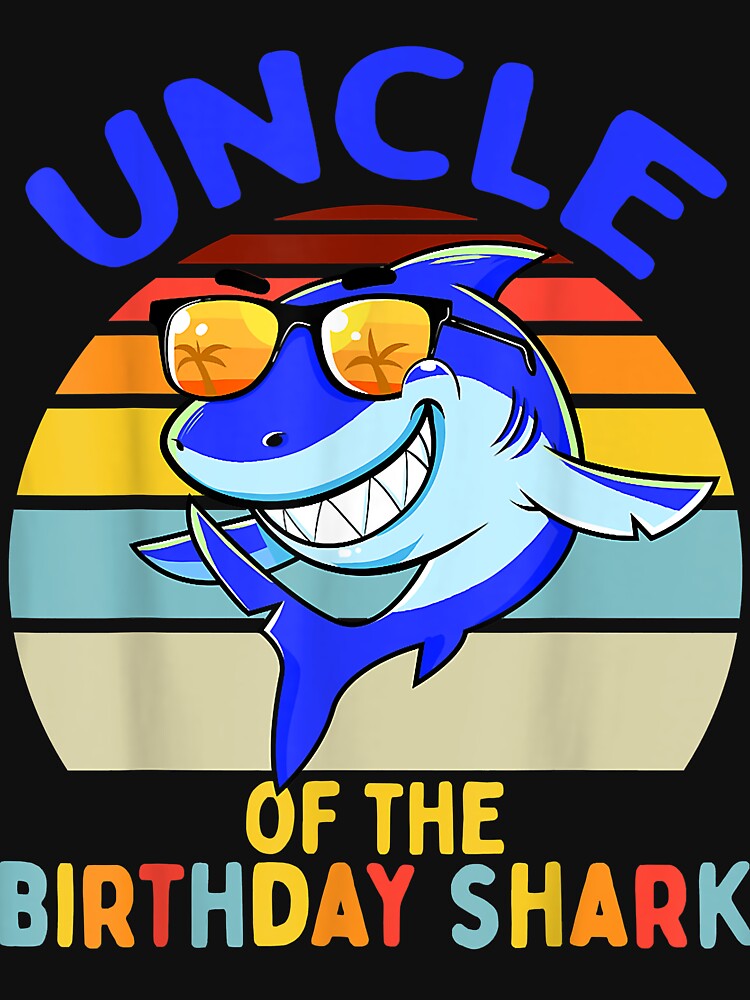 Mens Uncle of the Shark Birthday Matching Family by SeppeGoffin