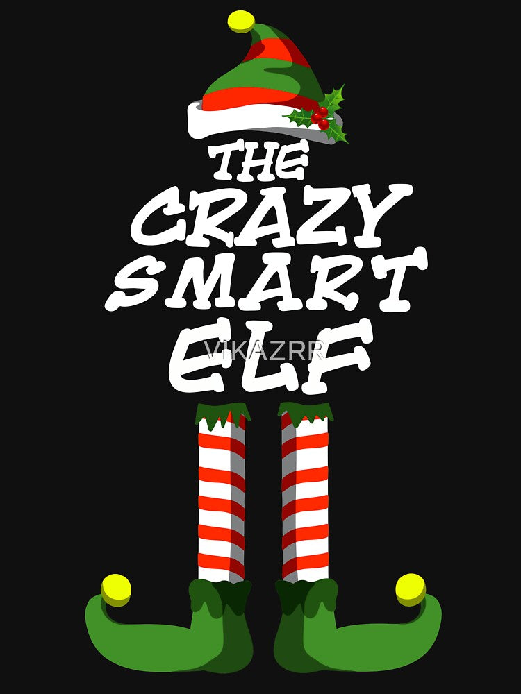 Crazy Smart Elf Matching Family Group Christmas Pajama Party by VIKAZRR
