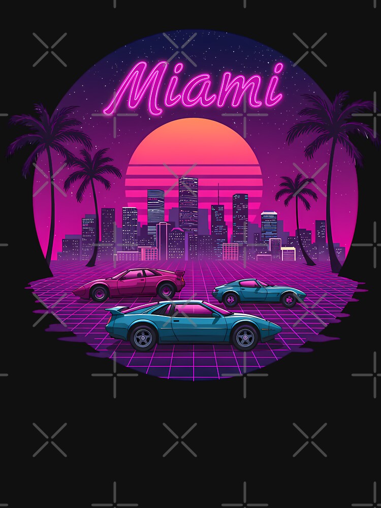 Retro Miami Sunset Aesthetic by andasanc14
