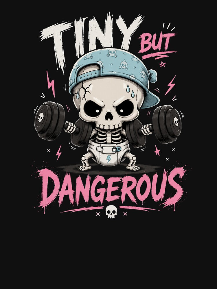 Badass Baby Skull Lifting Heavy Weights by LOLKart