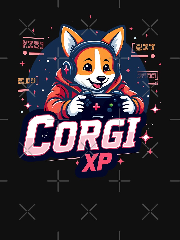 Esports Gamer Corgi XP – Retro Pixel Gaming by zoughlal