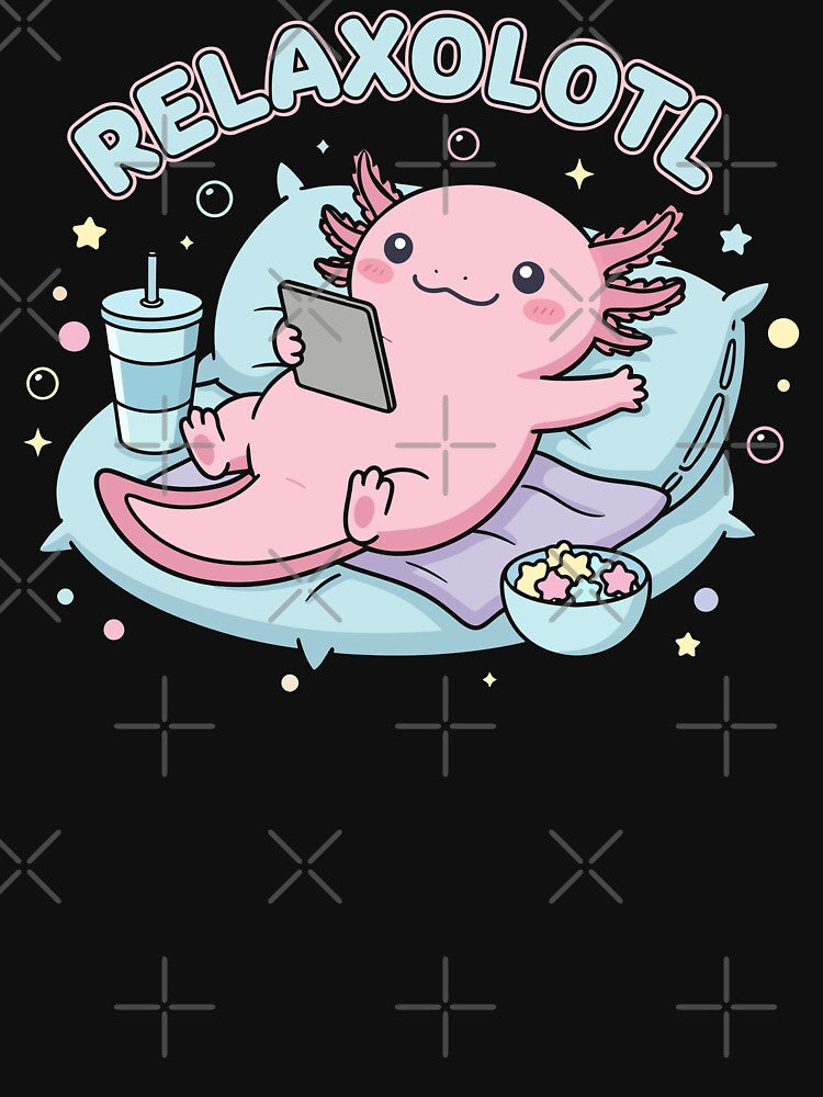 Relax A Lot Cute Axolotl Pun by Digital Art Works  Hub