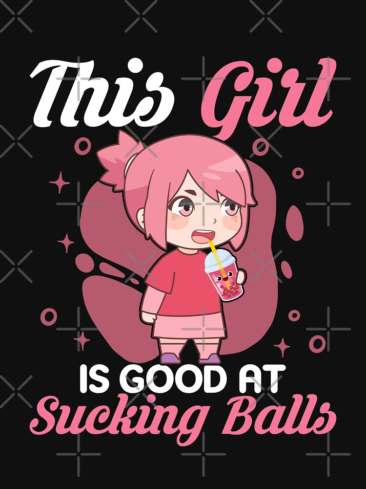 This Girl Is Good At Sucking Balls Kawaii Boba Tea Chibi Anime Girl by LemoBoy