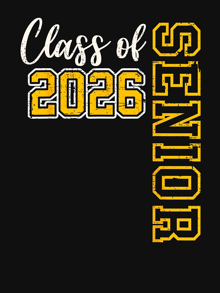 Class of 2026 Senior 26 High School Graduation Black Gold by Cheesymatiion