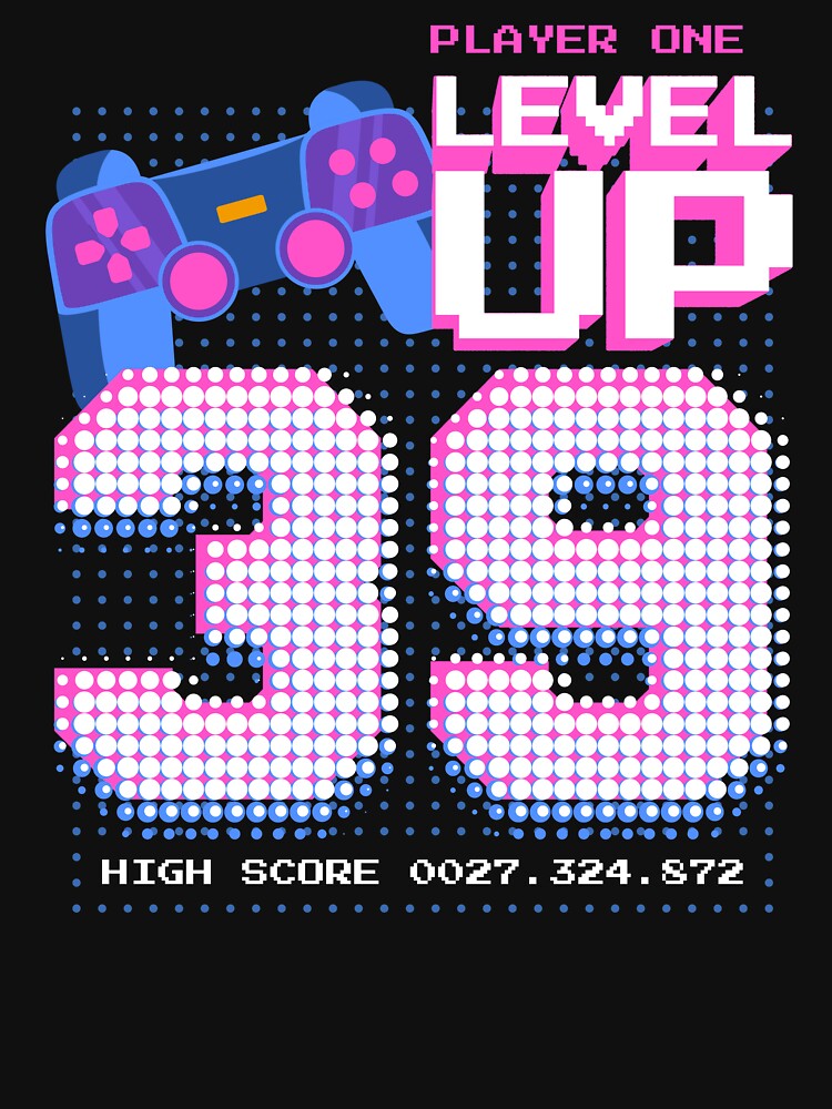 Player One Level Up 39 by patternprint1
