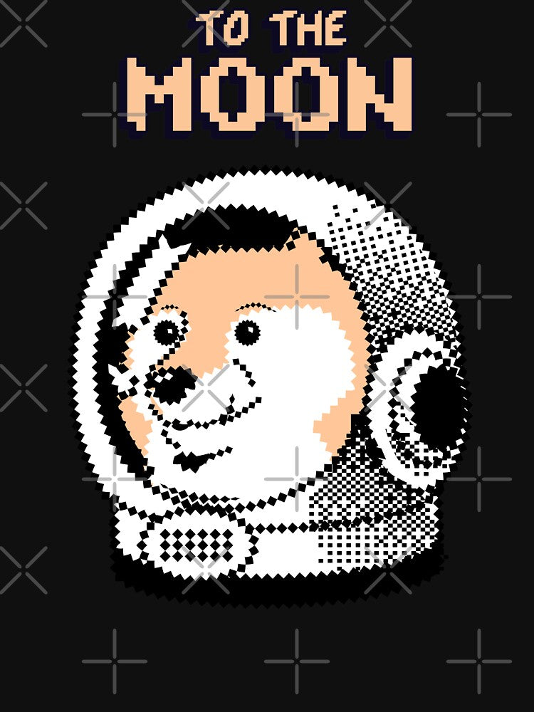 Doge Coin To The Moon by LittleFlairTee