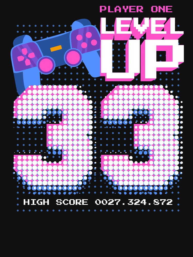 Player One Level Up 33 by patternprint1