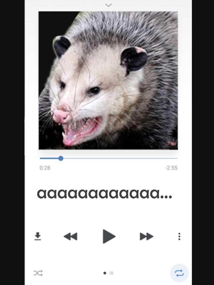 Streaming Screaming Possum by royalblewitup