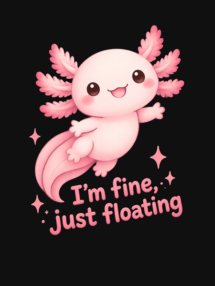 Cute Kawaii Axolotl Just Floating by Shopex10