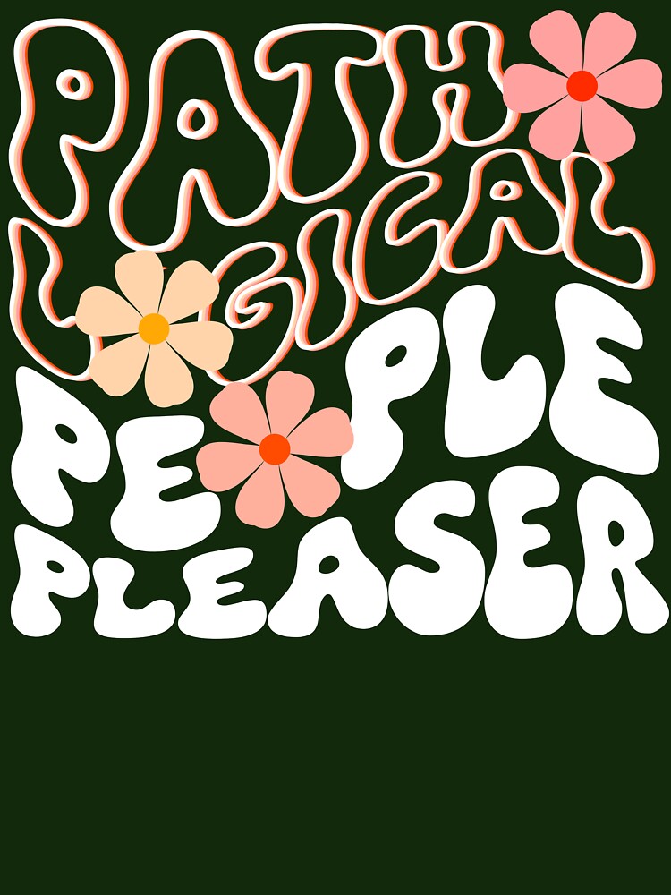 Pathological People Pleaser | Retro Vibes with Flowers - white by So70s
