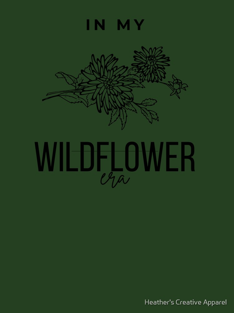 In My Wildflower Era – Dandelion Line Art | Minimal Floral Aesthetic by Heather's Creative Apparel