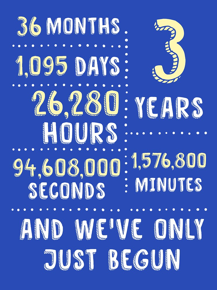 3 Years And We've Only Just Begun - 3rd Wedding Anniversary Clothing, Phone Cases And Other Gifts by MemWear