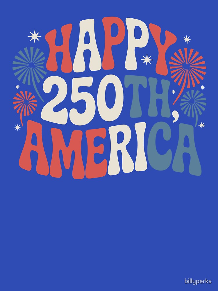 Happy 250th America Retro Vintage Boho July 4th by billyperks