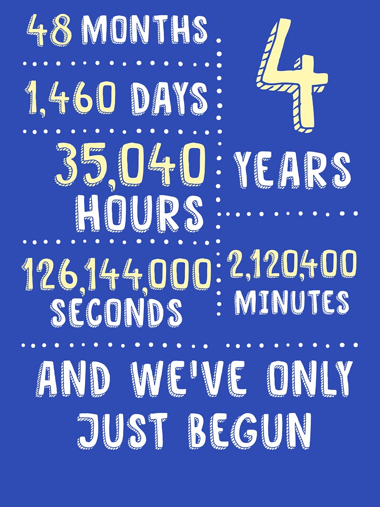4 Years And We've Only Just Begun - Matching Tees, Phone Cases And Other Gifts by MemWear