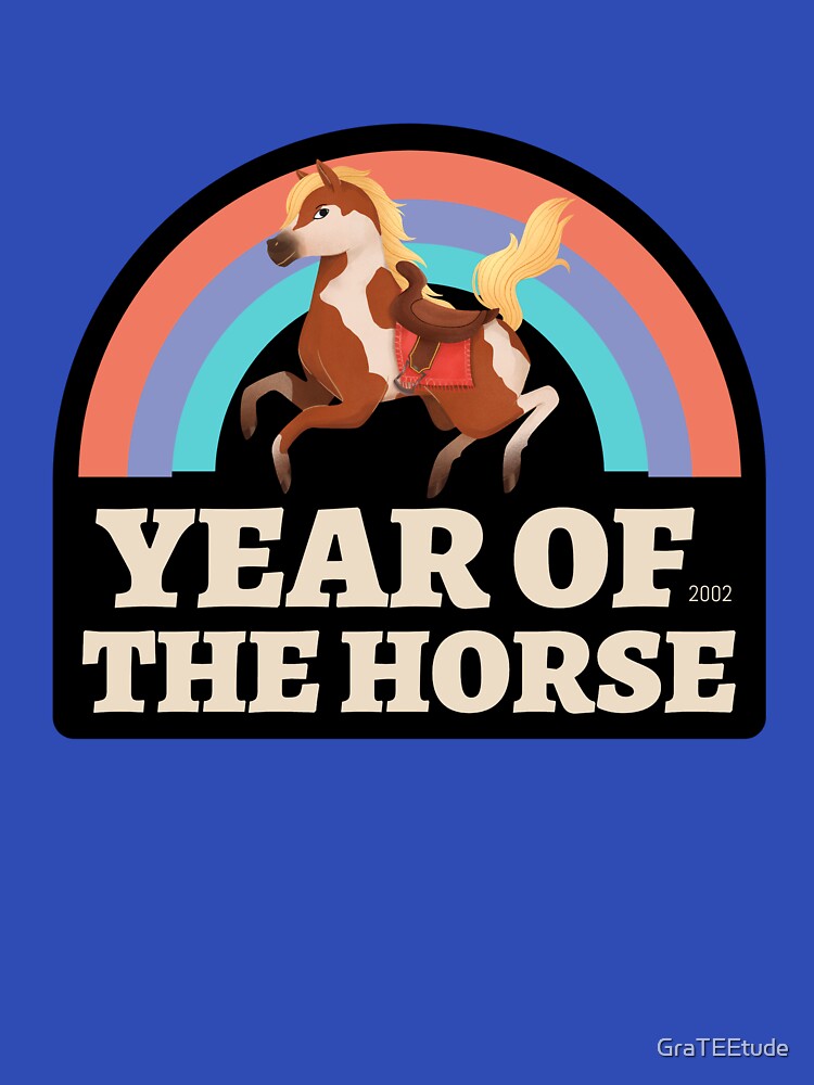 Year Of The Horse 2002 Retro Zodiac by GraTEEtude