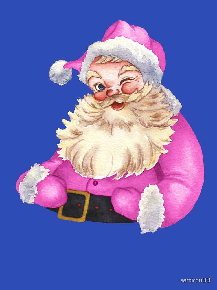 retro vintage pink santa claus by samirou99