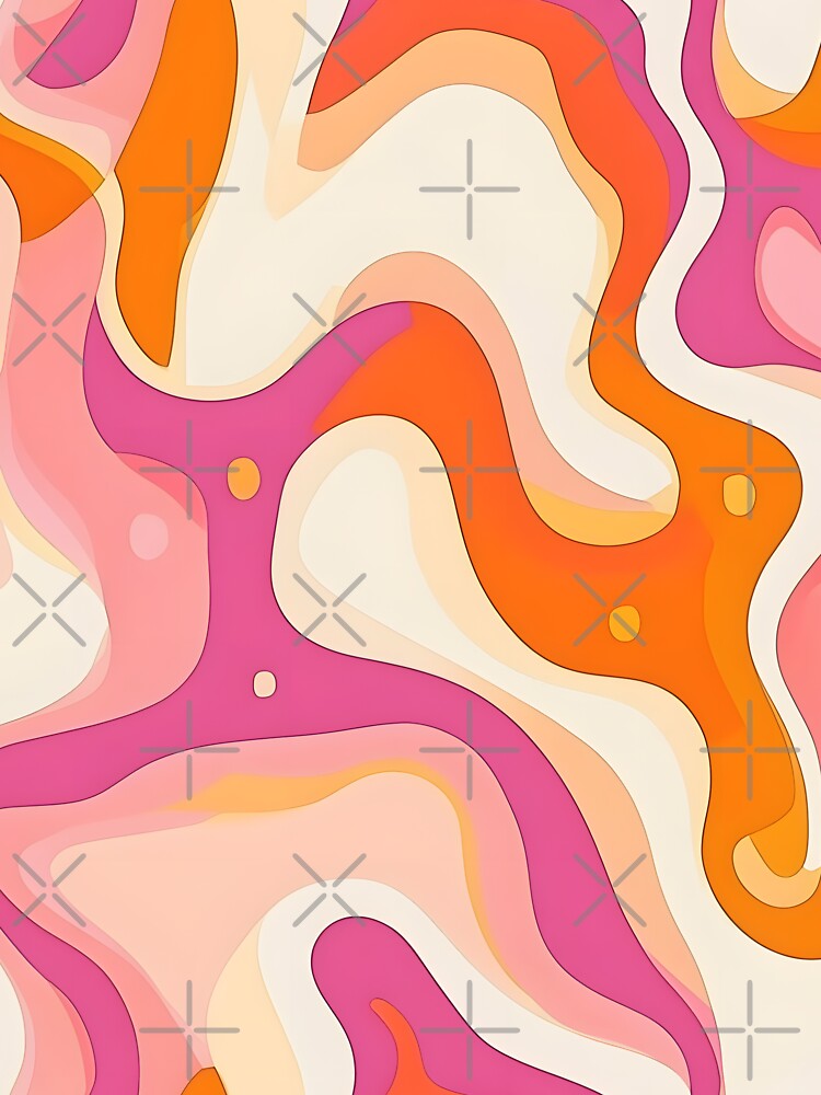 Retro 70's Psychedelic Vibes | Groovy Vintage-Inspired Print | Funky Swirl by ArtfullyJua